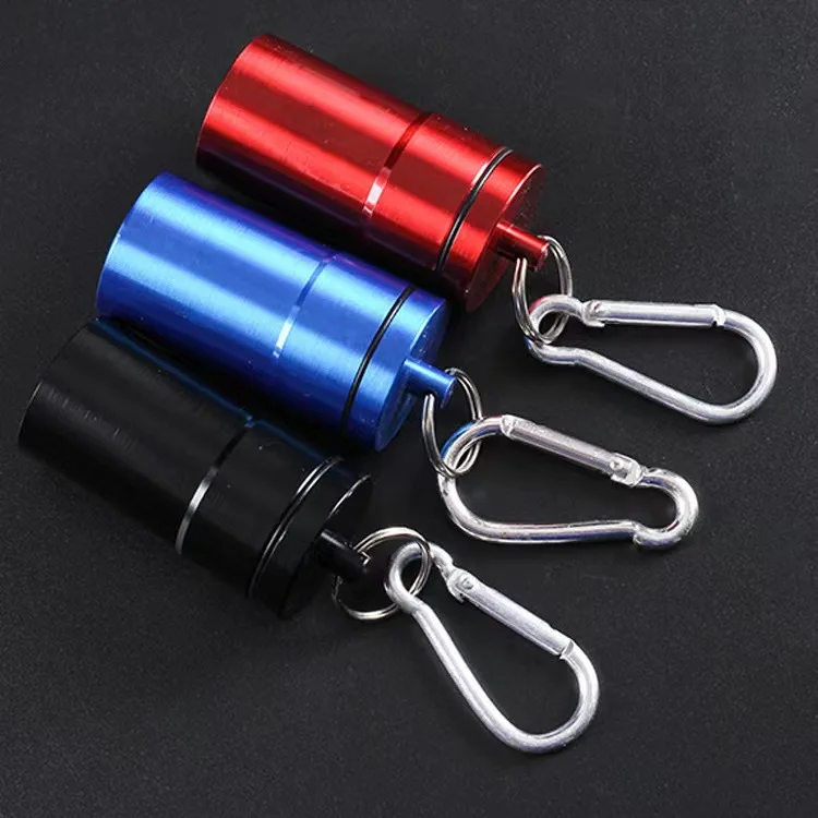 1Pcs Winddicht Zigaretten Aschenbecher mit Schlüsselbund Aschenbecher Outdoor Tragbare Tasche Aschenbecher mit Deckel Aluminium Lagerung Rohr Halter – Detail 11