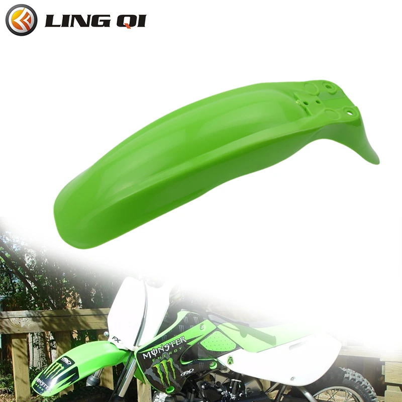 

LING QI Motorcycle Front Fender Mudguard Fairing Body Kit For KLX110 Motocross Dirt Bike Pit Bike KX65 DRZ110 Parts