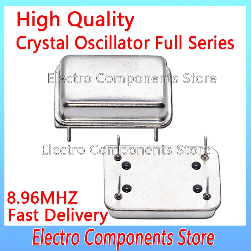 2PCS 8.96MHz 8.960MHz 8.96M Active Crystal Oscillator OSC In-line DIP-4 Rectangular Clock Vibration Full Size 4Pin 3.3V 5V DIP14