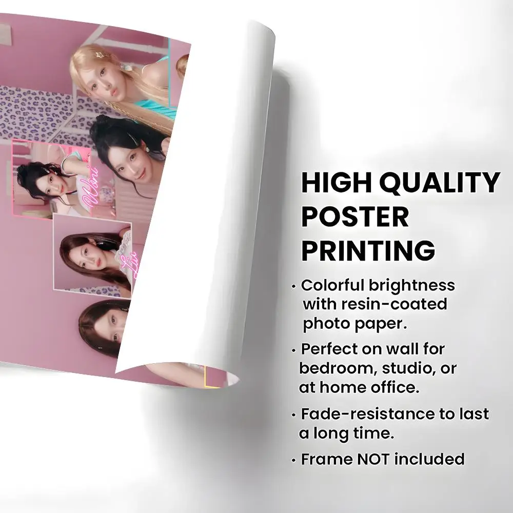 Idol Group rescene Poster Self-adhesive Art Waterproof Paper Sticker Coffee House Bar Room Wall Decor