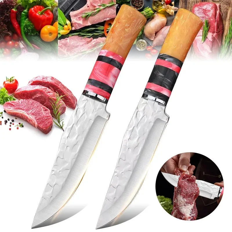 Stainless Steel Meat Cutting Knife Boning Multifunctional Kitchen Knife Plastic Handle Slicing Butcher Knife Cooking Tools