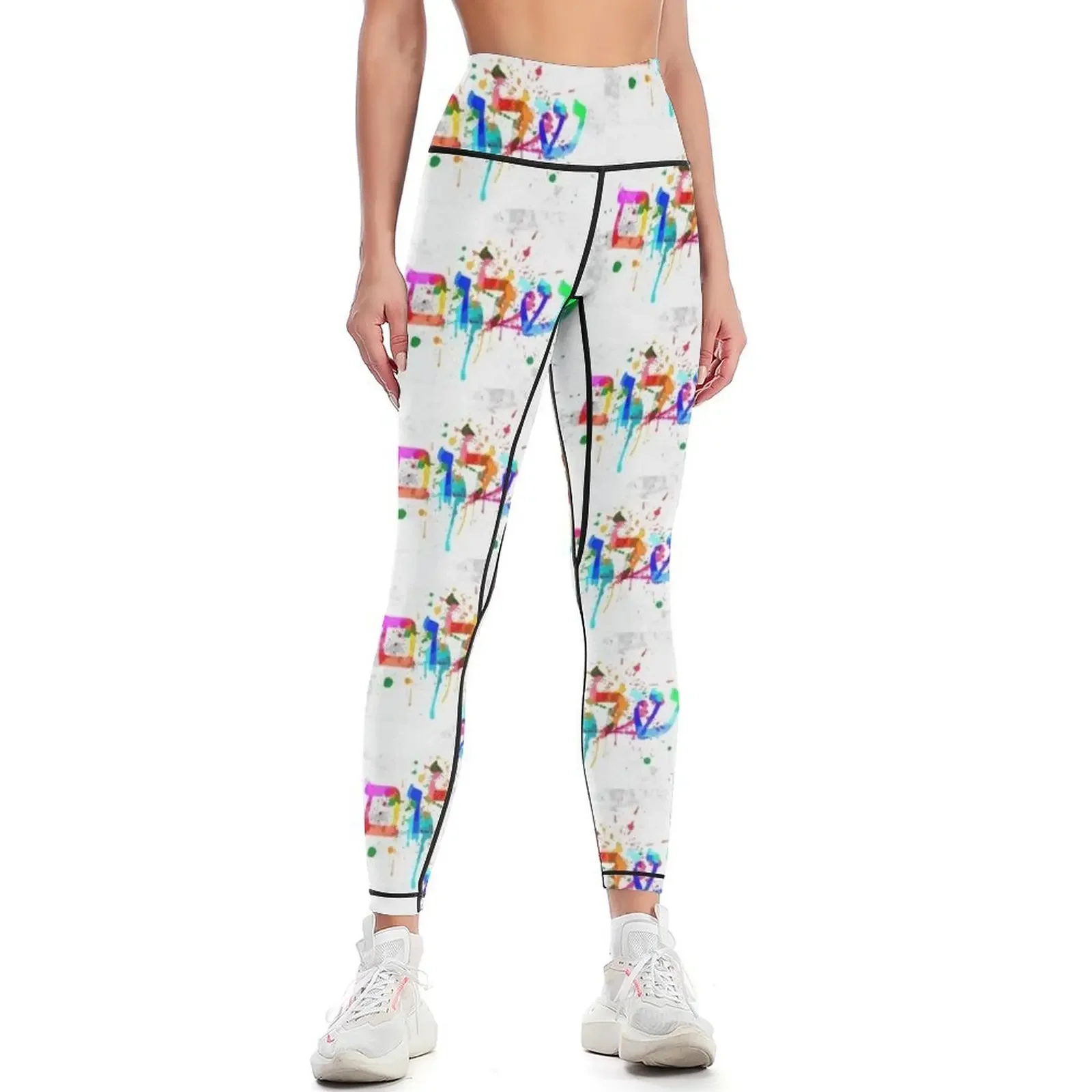 

Shalom Hello Goodbye Leggings Sportswear woman gym Women's sports pants gym womans sporty woman push up Womens Leggings