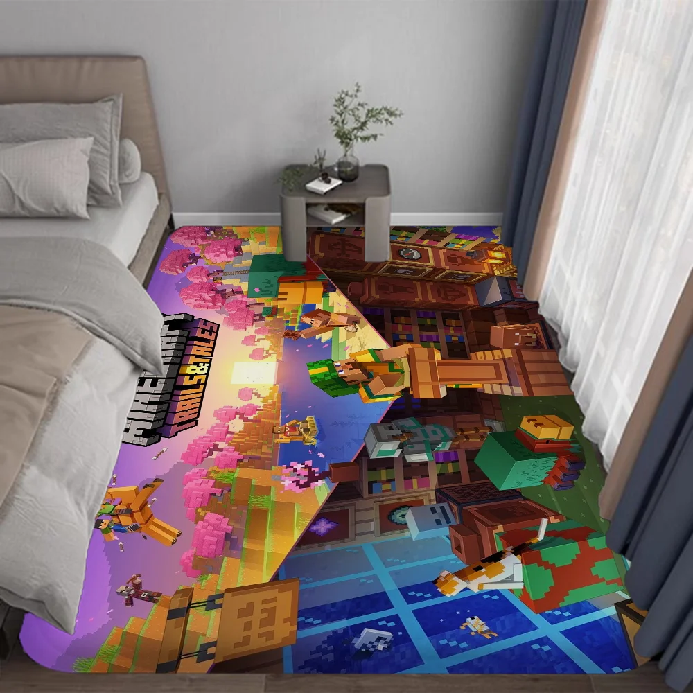 Game M-minecraft Hallway Carpet Non-Slip Laundry Room Mat Laundry Decor Balcony Child Living Room Toilet Rug