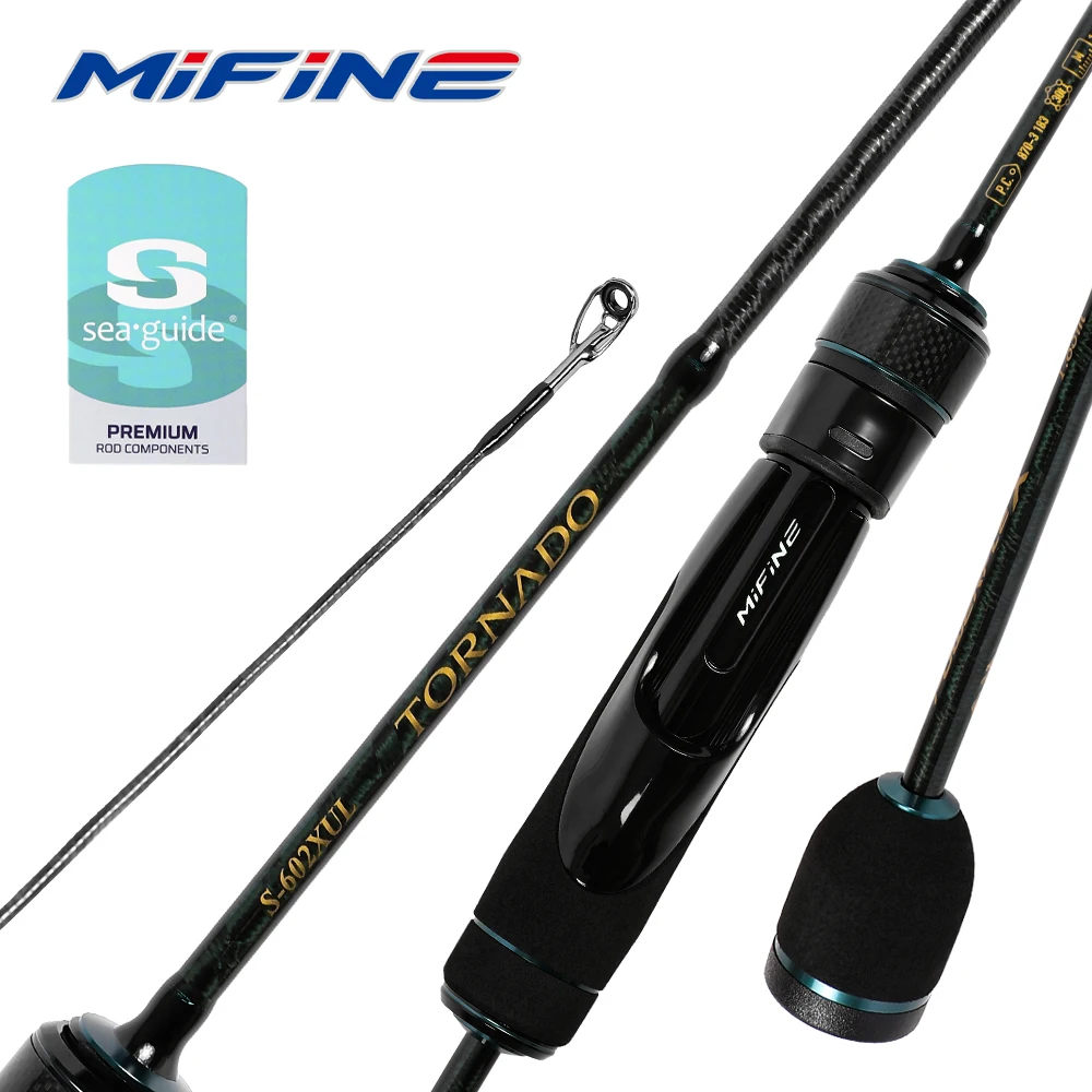 MIFINE TORNADO Ultralight Spinning Rod 30T Lure 0.6-3g/0.8-5g/1-6g for Freshwater Saltwater Trout Bass Fishing Rod Tubular Tips