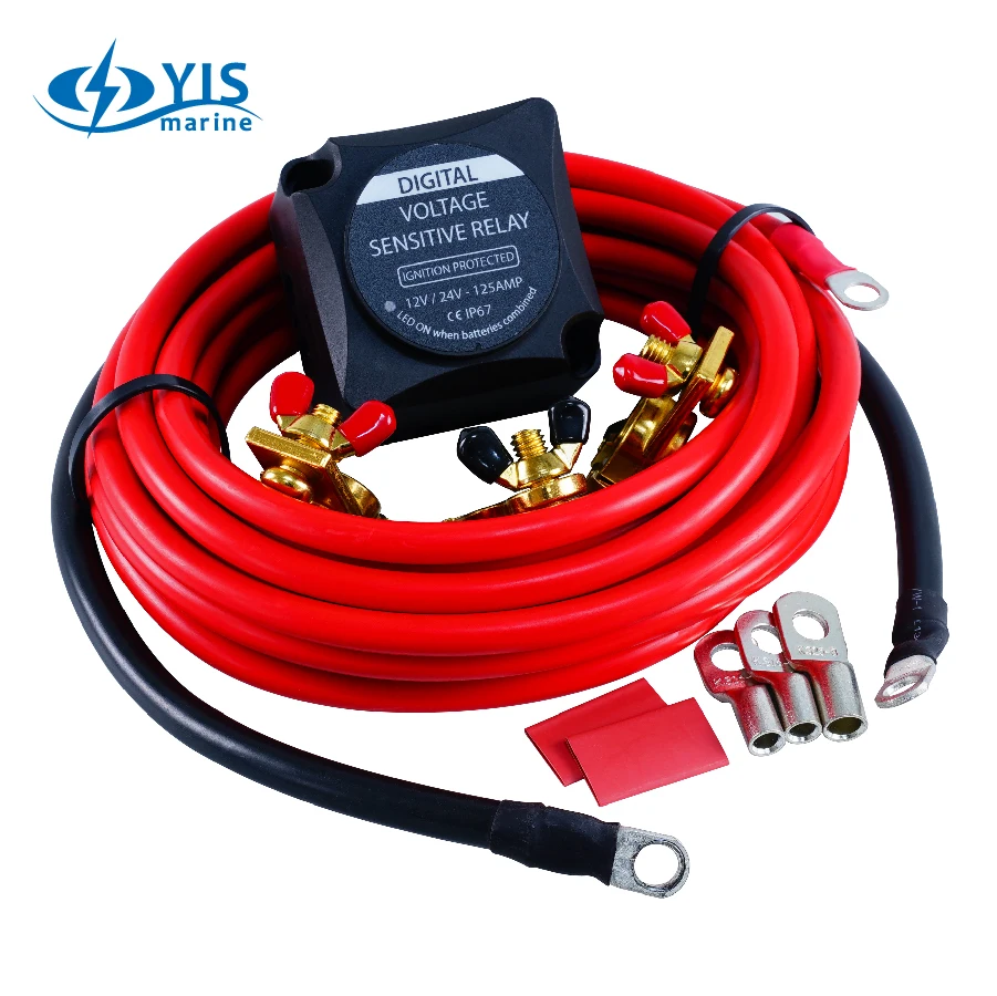 

VSR relay Kit with cables and accessories to add second battery for Caravan RV Trucks