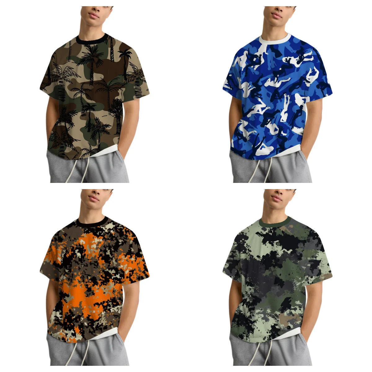 

Fashionable 3D-printed T-shirts Loose and Comfortable Sweat-absorbent and A Bestseller in Summer. New Design for 2025 Moto