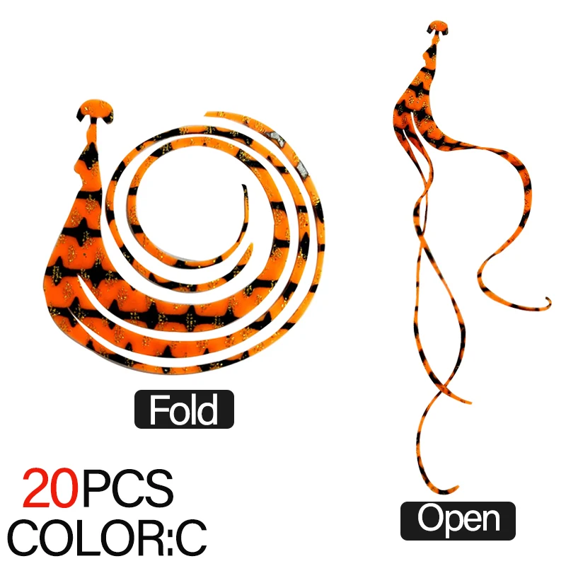 15CM Silicone Spiral Skirts Fork Tail Spinnerbait Ribbon Buzzbait Rubber Jig DIY Fishing Lure Accessories Fly Tying Squid Skirts - view 6