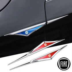 2pcs 3d alloy car stickers car accsesories accessory for fiat 500 500l 500x 500e abarth electric Stainless steel