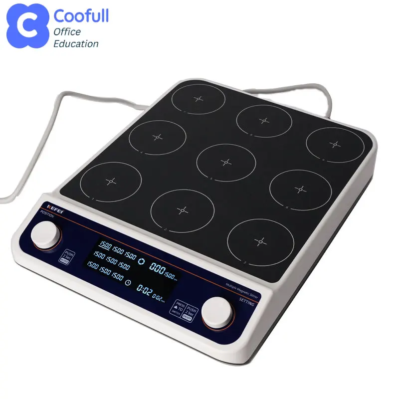 COOFULL Lab Magnetic Stirrer Hot Plate with Temperature Probe Automatic Agitator Motor 20L Capacity for Chemical Processing