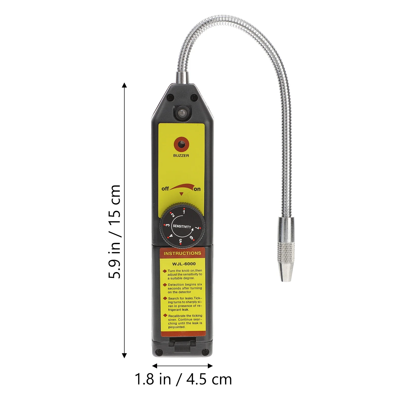 Frostschutzmittel-Kühlmitteltester, Kältemittel, Gas, Leck, Klimaanlage, gelb, Abs