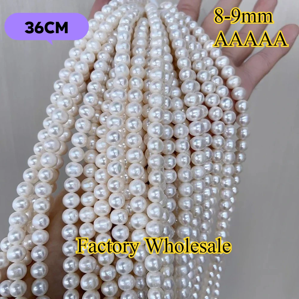 8-9mm 5A Hot Sale  Quality Isolated Bead Wholesale Natural Freshwater Pearl Jewelry Make DIY Necklace Bracelet Women Gift