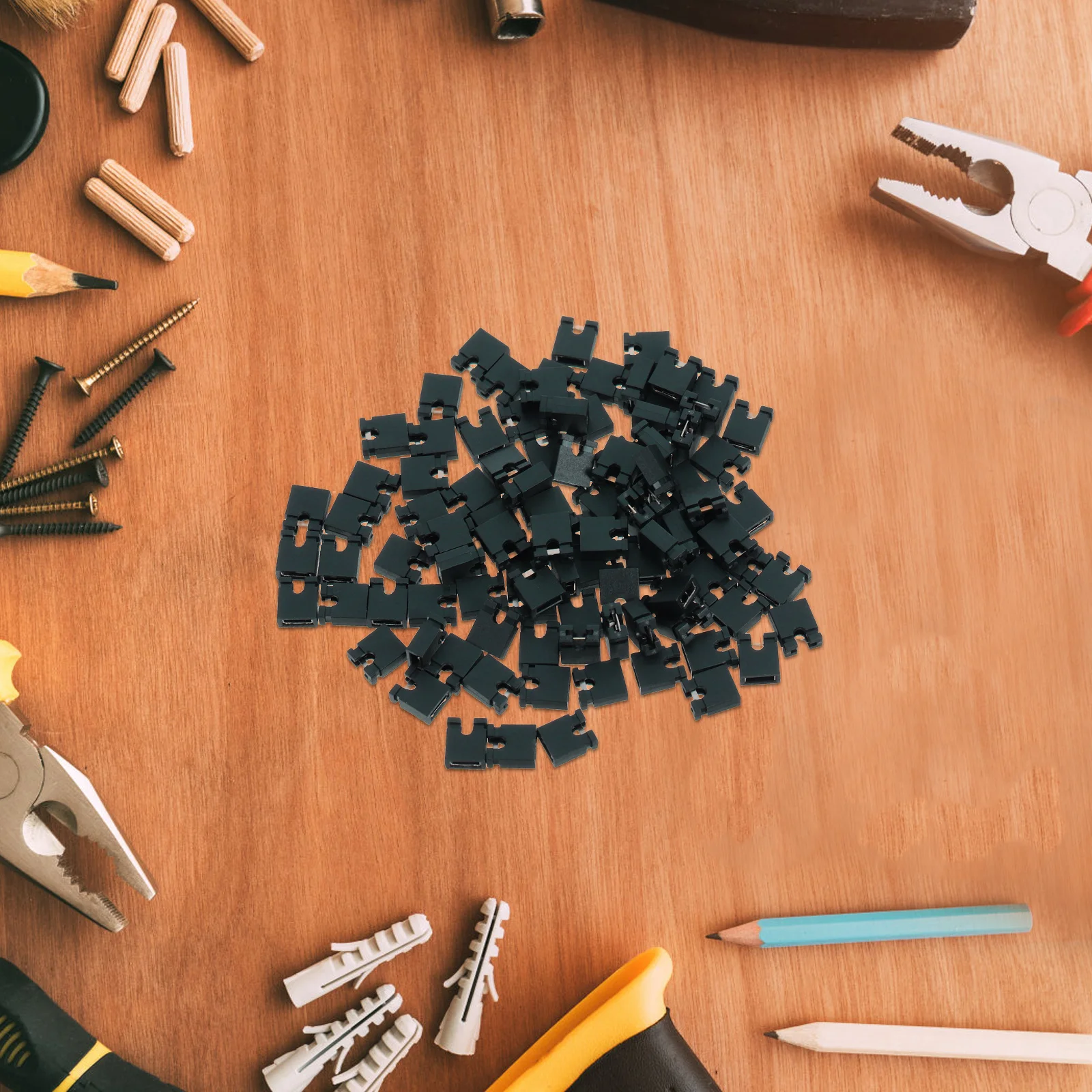 

100pcs Jumper Caps 2.54Mm Black Plastic Shunts Short Circuit Testing Connectors For Diy Projects Breadboard Motherboard Repair