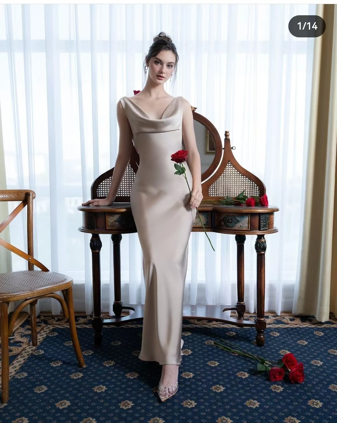 Pure Color Elastic Satin Stage Dress Fabric Customized Color Stage Wedding Dress DIY Fabric