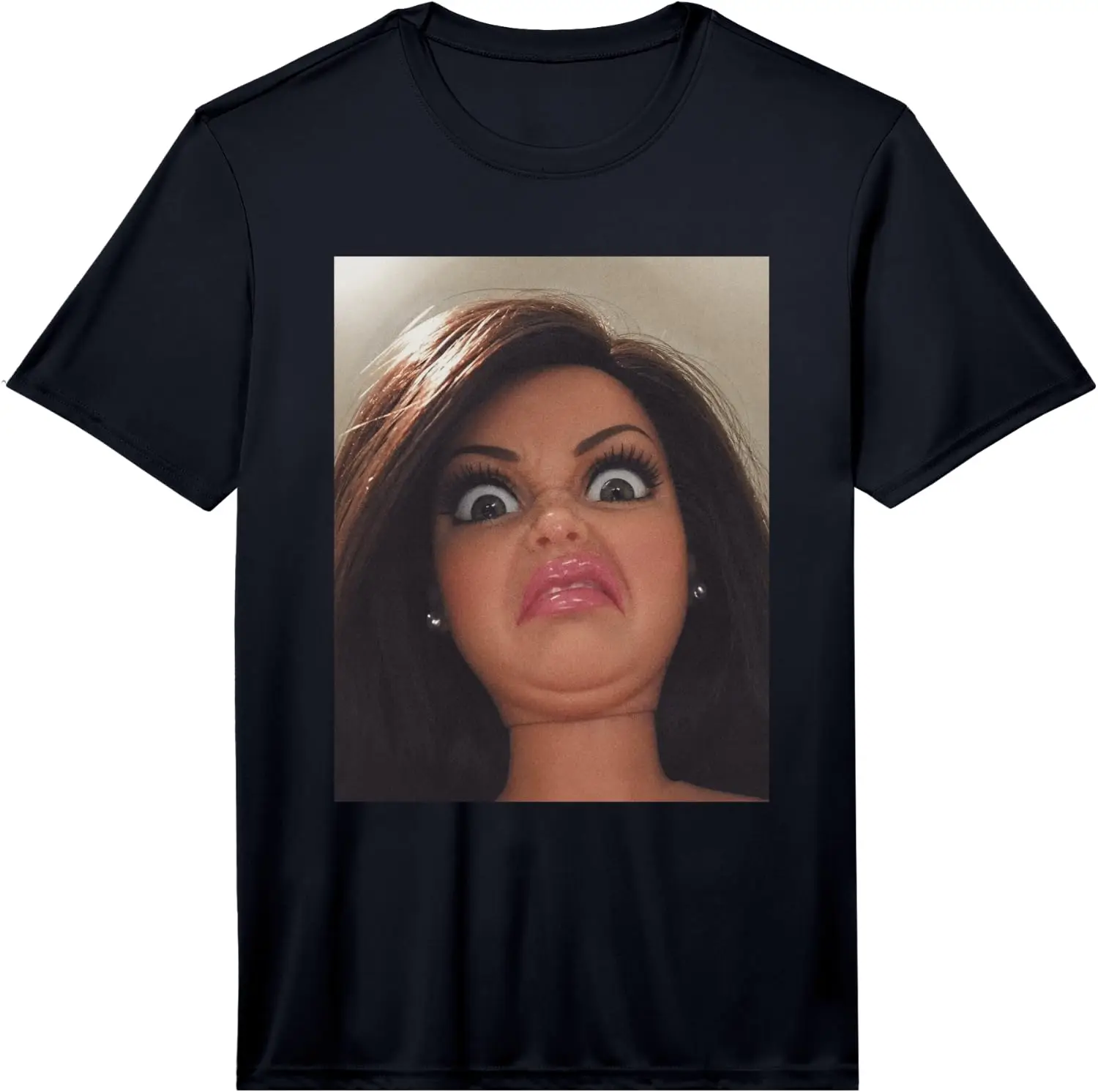 Judgmental Expression Fashion Doll Funny Reaction Meme Performance T-Shirt
