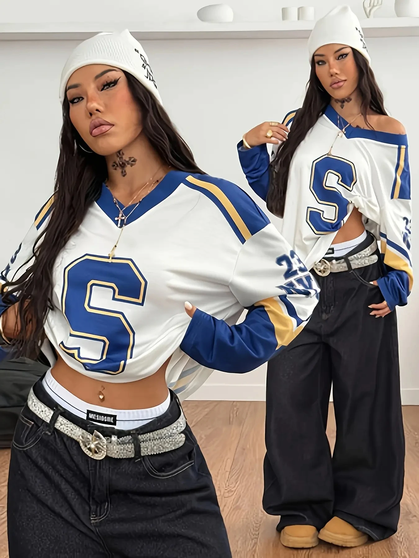 Women'S Fashion Rugby Shirt - تيشيرت رياضي نسائي بتصميم 