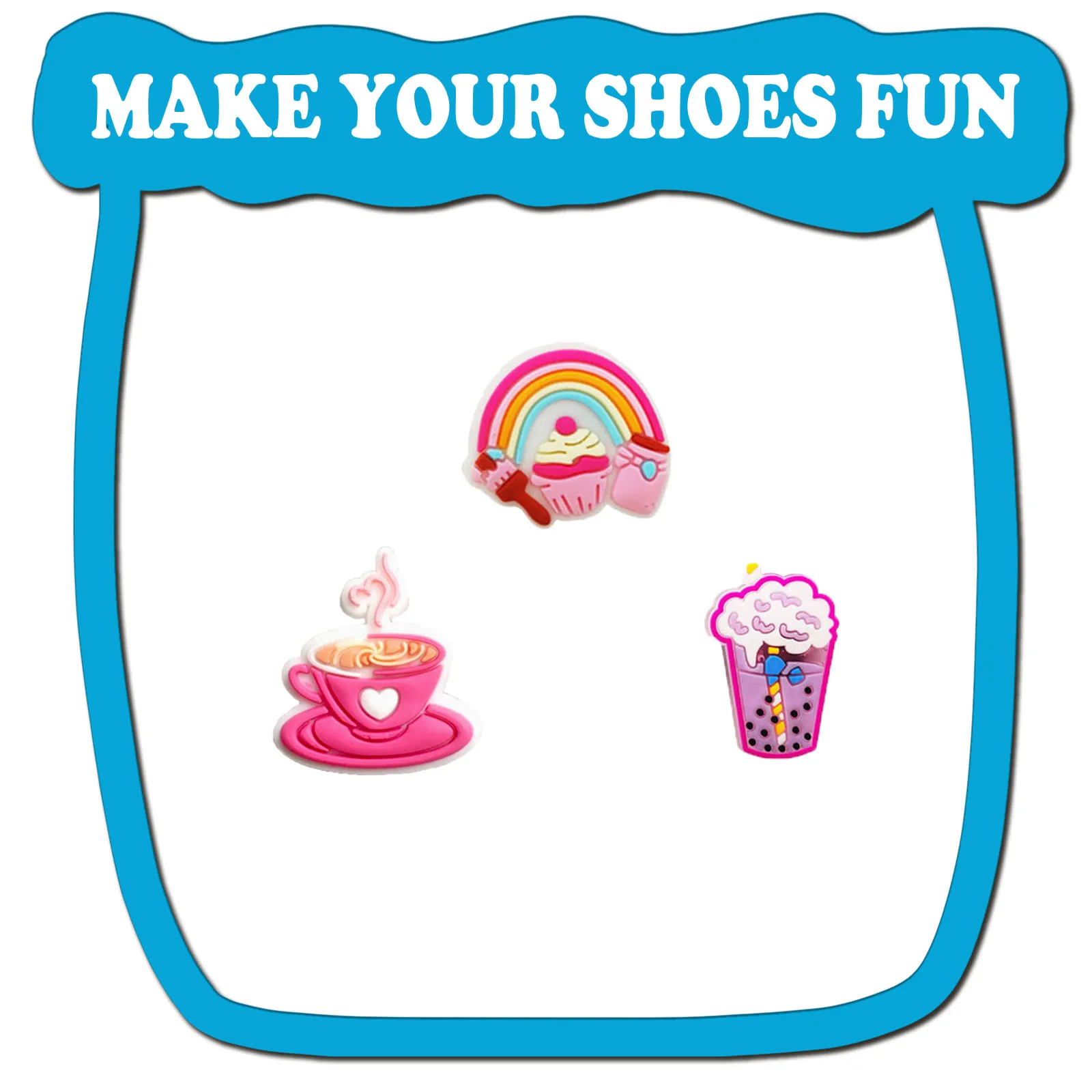 Random 8/20/38Pcs Pink Series Shoe Charms For Bubble Slides Sandals, Shoe Decorations Accessories For Christmas Birthday Gift image 5