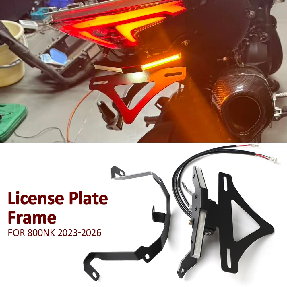 

FOR CFMOTO CF800NK 800NK 800 NK 2023-2026 Rear Short Tail Stock Tailstock License Plate Holder Bracket Turn Signal Light