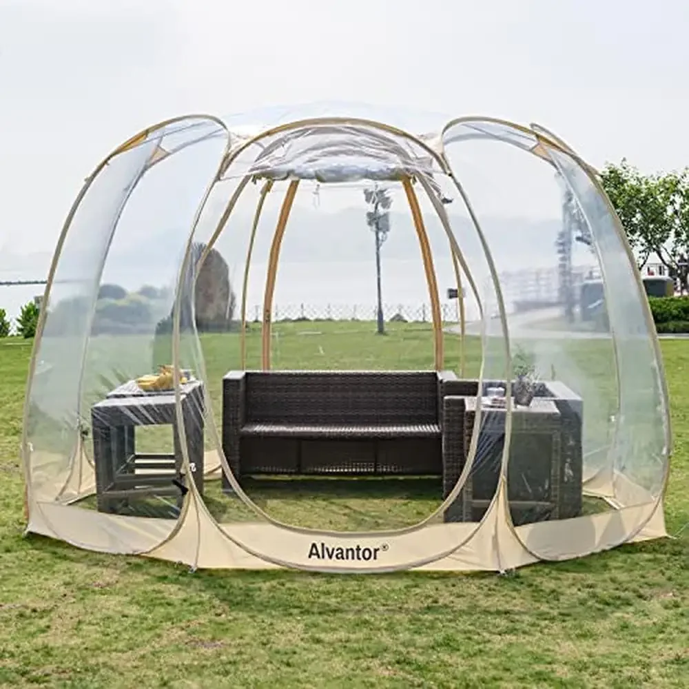 

12' x 12' Instant Pop-up Bubble Tent 8-10 Person Screen House Camping & Events Weather Proof Cold Protection Igloo Design