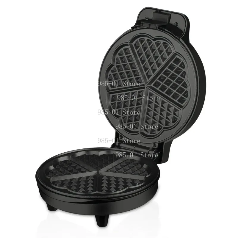 Mini Electric Breakfast Machine, Double Sided Heated Pan for Waffle & Cakes