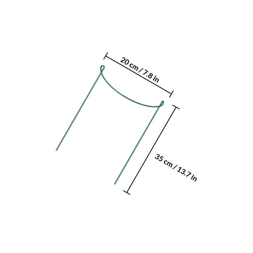 8Pcs Iron Plant Support Stakes Semi Circle Garden Climbing Plant Ring for Potted Flower Tomato Pepper Stem Protection