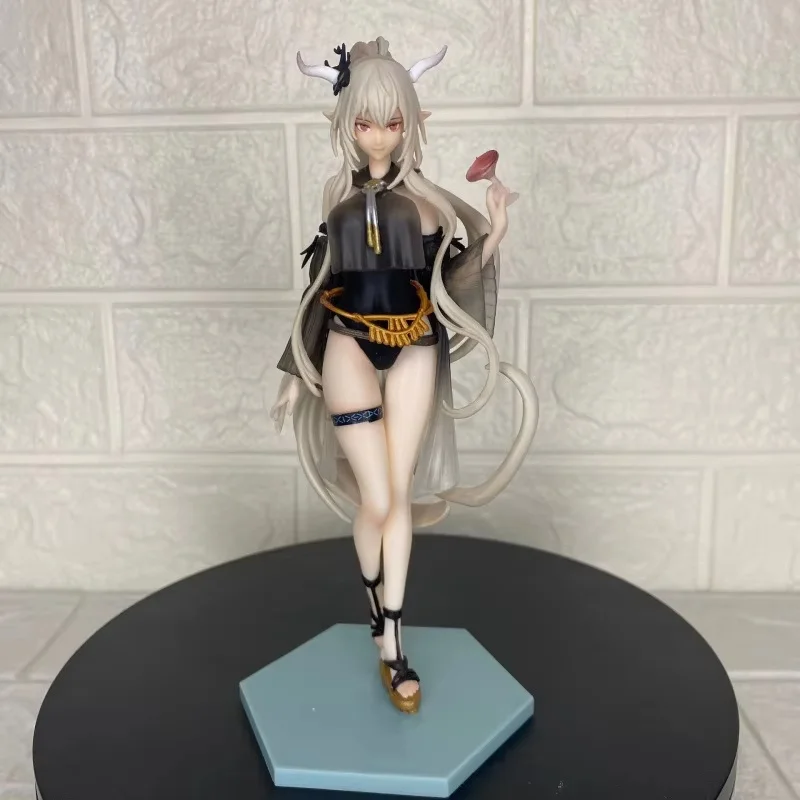 Arknights brilhando verão maiô figura de ação anime colecionável com ornamentos feitos à mão elemento secundário limite brinquedo