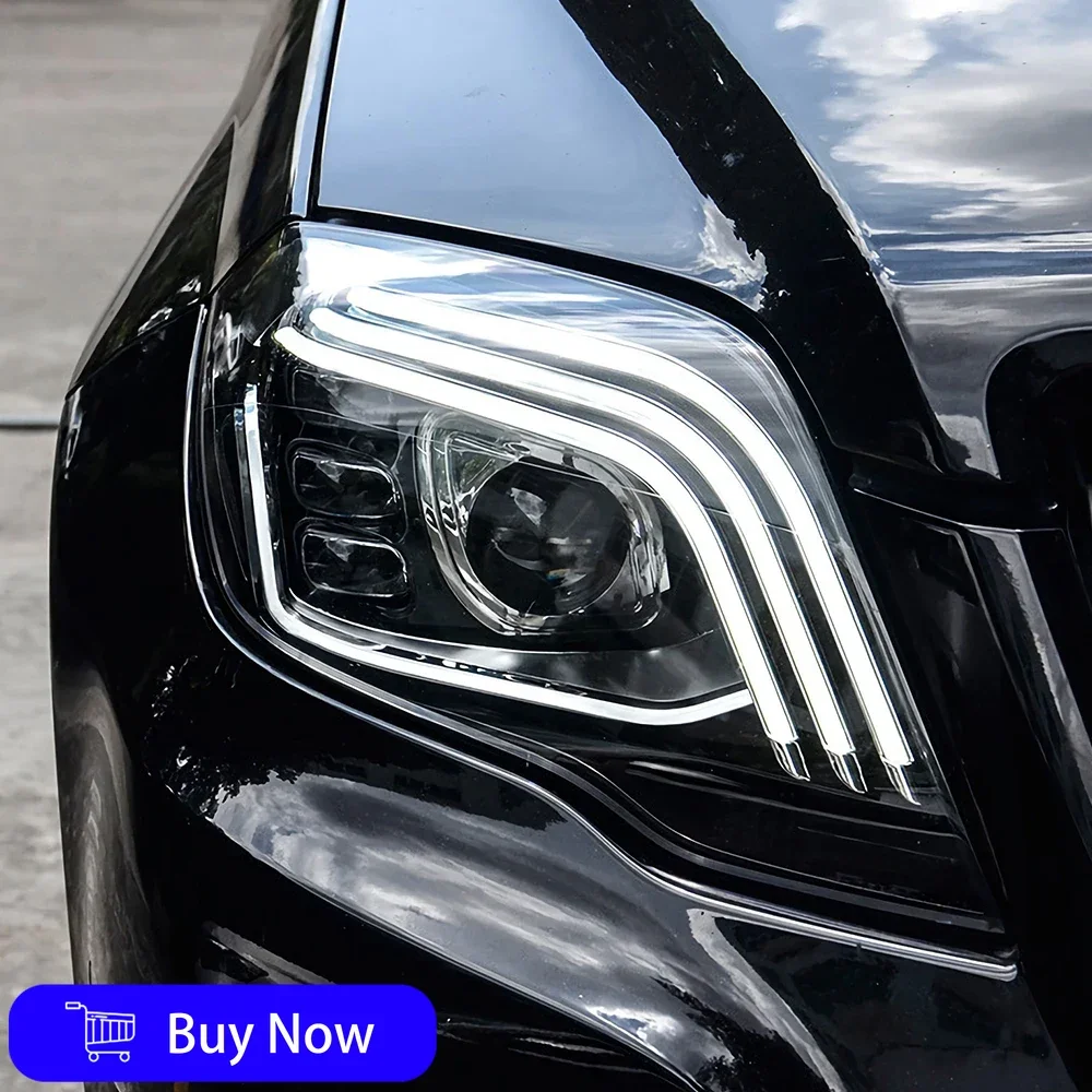 لبنز GLK X204 2013-2015 سنة ترقية عالية تكوين LED عالية الجودة سيارة مجموعة مصابيح أمامية المزدوج العارض عدسة الملحقات