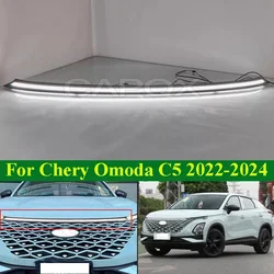 CAPQX LED Daytime Running Light Headlight Headlamp For Chery OMODA C5 2022-2024 Front Bumper Head Light Head Lamp Grill Light