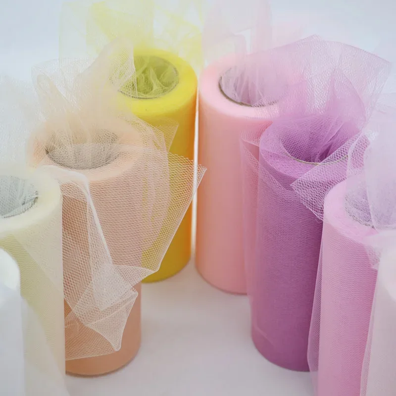 25Yards/Lot 6inch Tissue Tulle Roll Wedding Decoration Tutu Spool Craft Birthday Party Baby Shower Wedding Decor Supplies