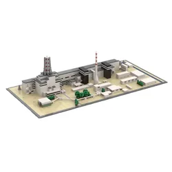 MOC High-tech Building Series Chernobyl Nuclear Power Plant Model Building Blocks DIY Assembled Brick DIY Toys Children's Gifts