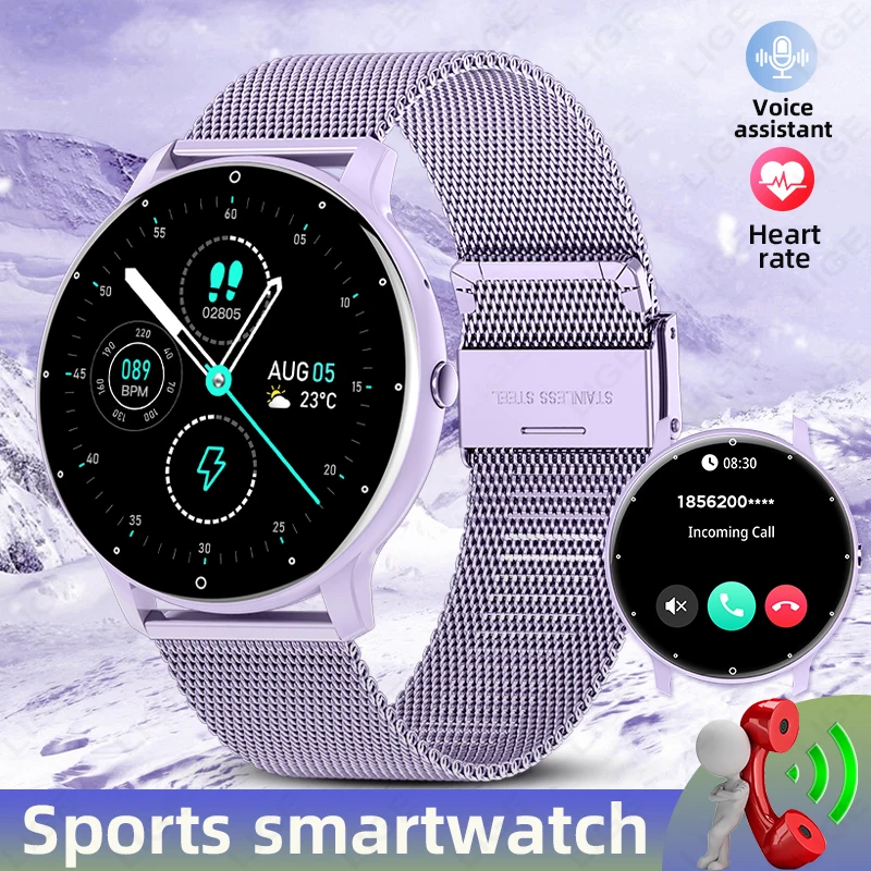 

2026 Sport Fitness Tracker Smart Watch Multi Functional New Custom Dial IP68 Waterproof Bluetooth Call Smartwatch for Men Women