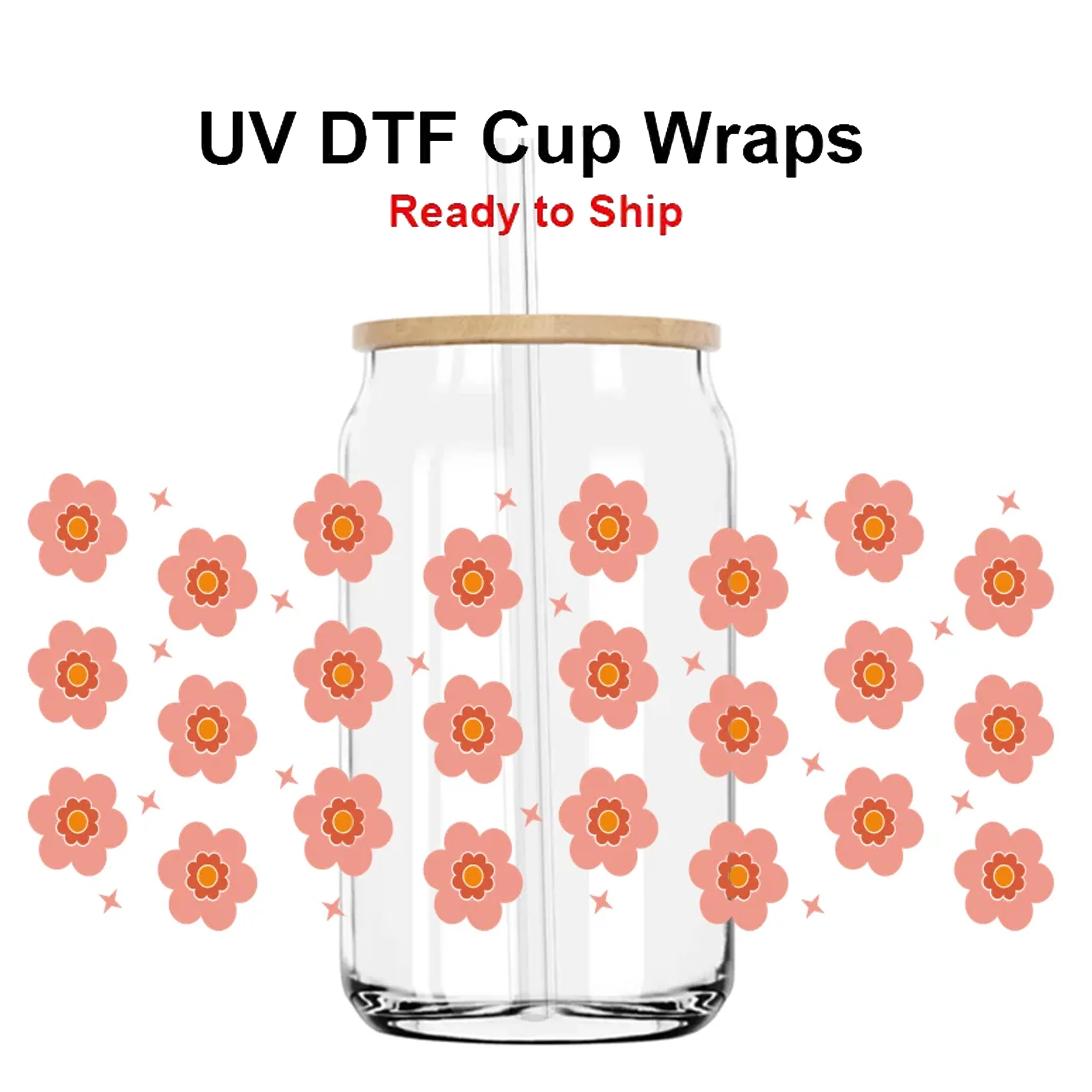 Factory Wholesale Sticker UV DTF Cup Wrap Designs Custom UV Cup Wrap Transfers label Wholesale Printing Factory Supplier Direct