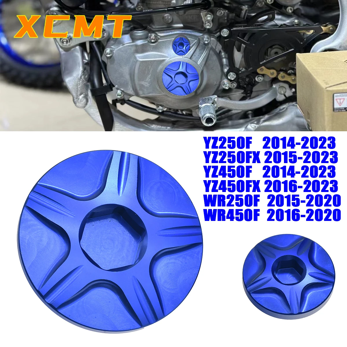 CNC pokrywa silnika Cap Plug Protector dla Yamaha YZ250F YZ450F YZ250FX YZ450FX WR250F WR450F 2016-2021 akcesoria motocyklowe