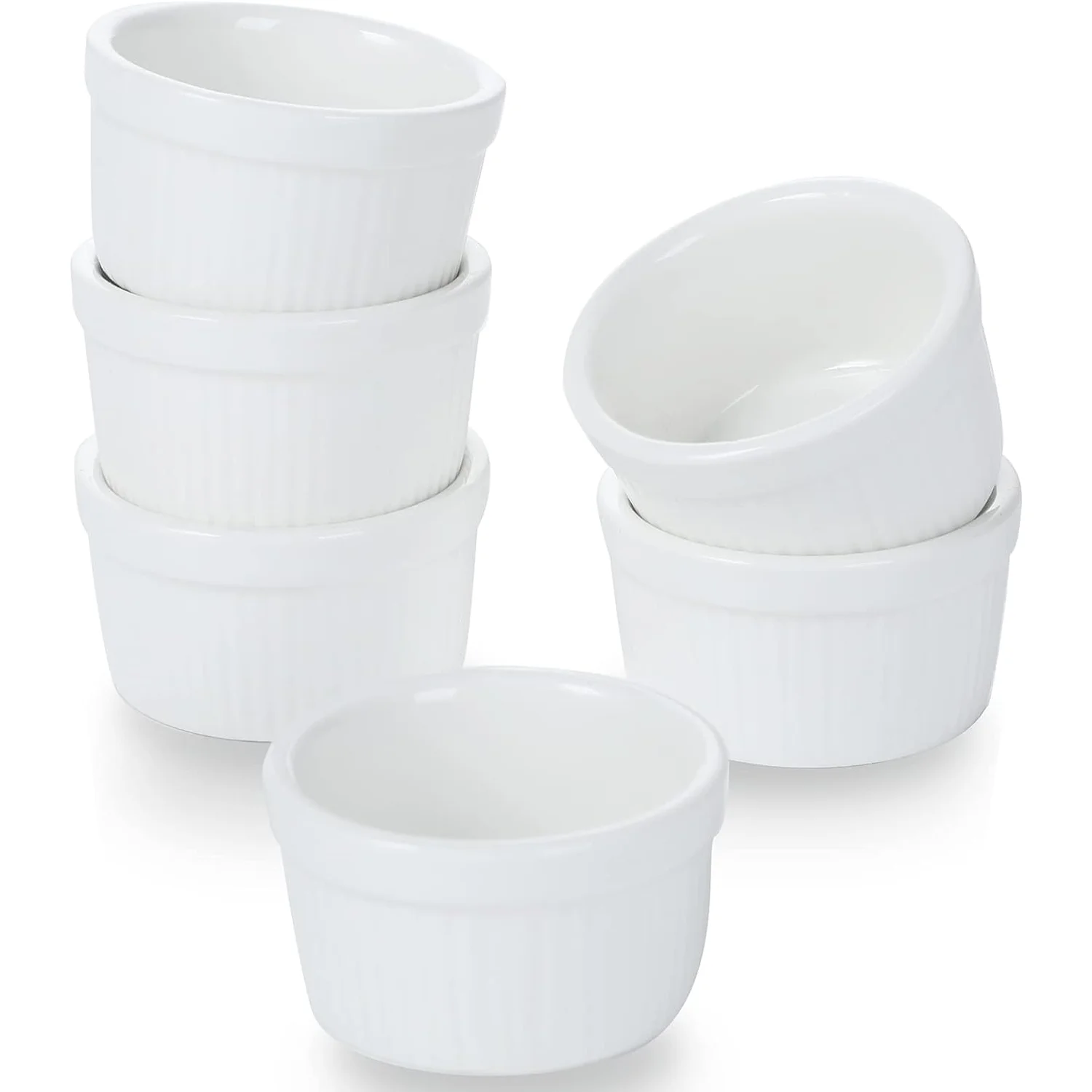 15ML Mini Porcelain Ramekins Dishes suit for Microwave and Oven , Porcelain Souffle Dish, Dipping Sauce,  Small Dessert Cups