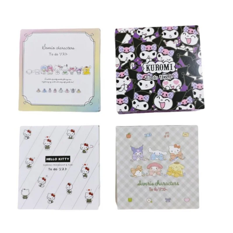 Sanrio Kuromi Melody Pochacco Memo Pad Cute Kitty Stationery Label Notepad Planner Sticker Post School Supplies
