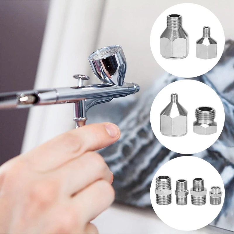 Set di connettori per adattatore flessibile per aerografo da 8 pezzi per compressore e tubo per aerografo