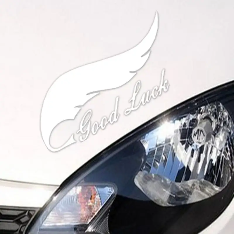 Asas de anjo adesivo de carro boa sorte reflexivo adesivos de carro decalques moda asa adesivos auto-adesivo decalque do farol do carro para carro