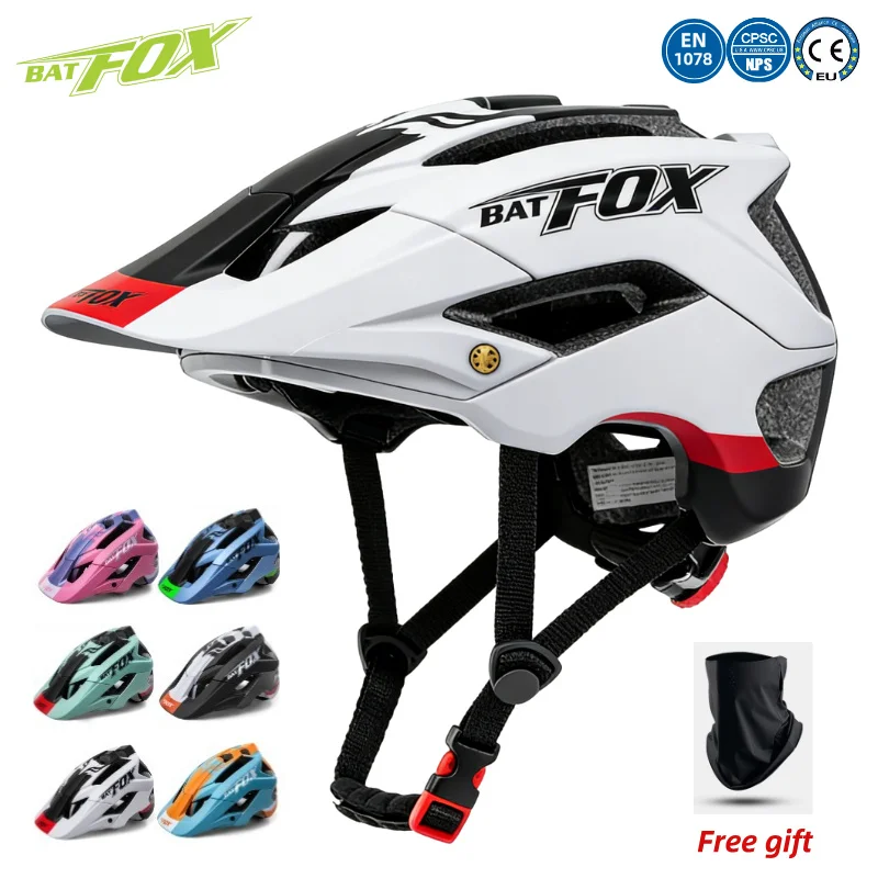 Kaski rowerowe BATFOX, odporne na wstrząsy, regulowane, oddychające, kask rowerowy szosowy MTB, męski i damski, Casco Ciclismo, sprzęt rowerowy zapewniający bezpieczeństwo.