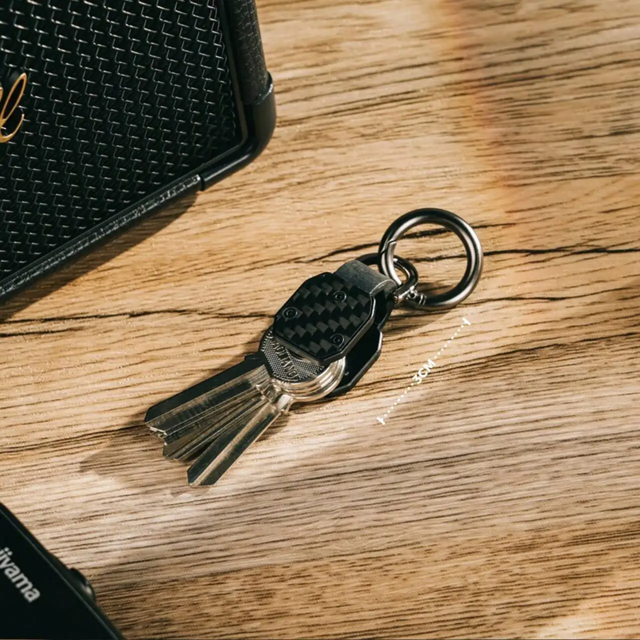 EDC مفتاح صغير منظم حامل سلسلة المفاتيح إرفاق مفتاح السيارة فوب مفاتيح حامل سبائك الألومنيوم مفتاح حامل ألياف الكربون مفتاح القضية