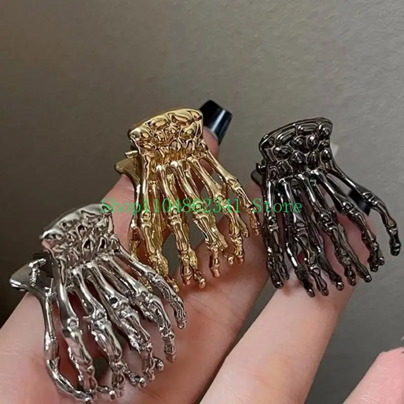5asd Skeleton Hair Clip Small Hair Claw Clip Fashion Cool Adornment Catch Princess Barrettes Hair Styling Tool Ornaments