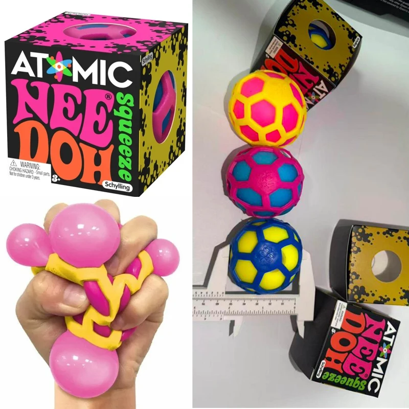 NeeDoh Squishy Schylling Atomic Stress; Relief Ball Squishies Blind Box Party Gift Stress Relief/. Toy Sensory NeeDoh Fidget Toy