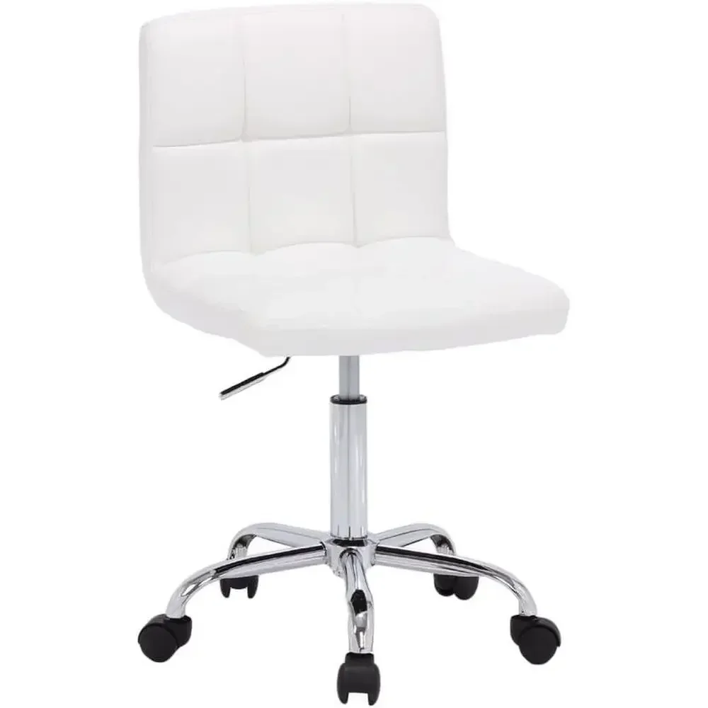 Hydraulic Adjustable Height Swivel Office Desk Chair in White
