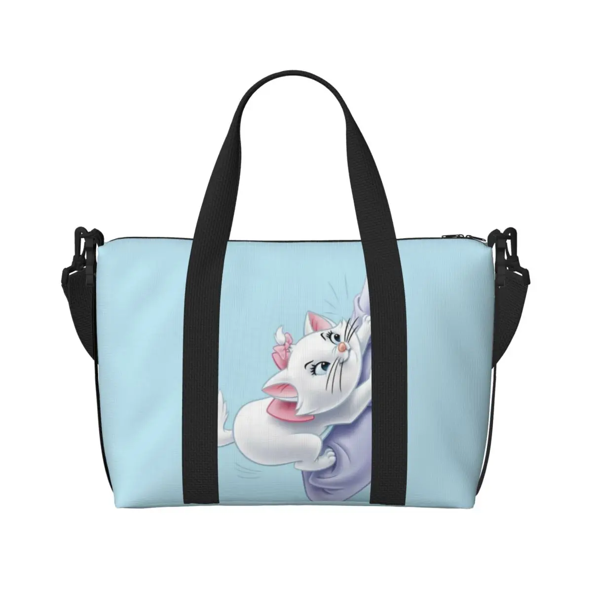 

Сумка-тоут Custom M-Marie Cat Cartoon для женщин, большая вместительная сумка для пляжа, спортзала и путешествий