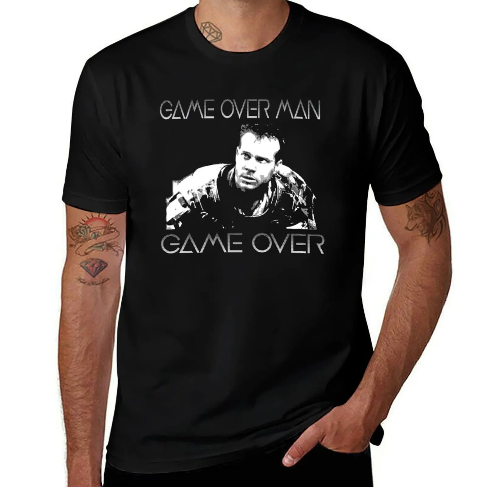 

Aliens Game Over T-Shirt men t shirt cotton 100% t shirts for man cotton soft t shirts with prints T-shirt