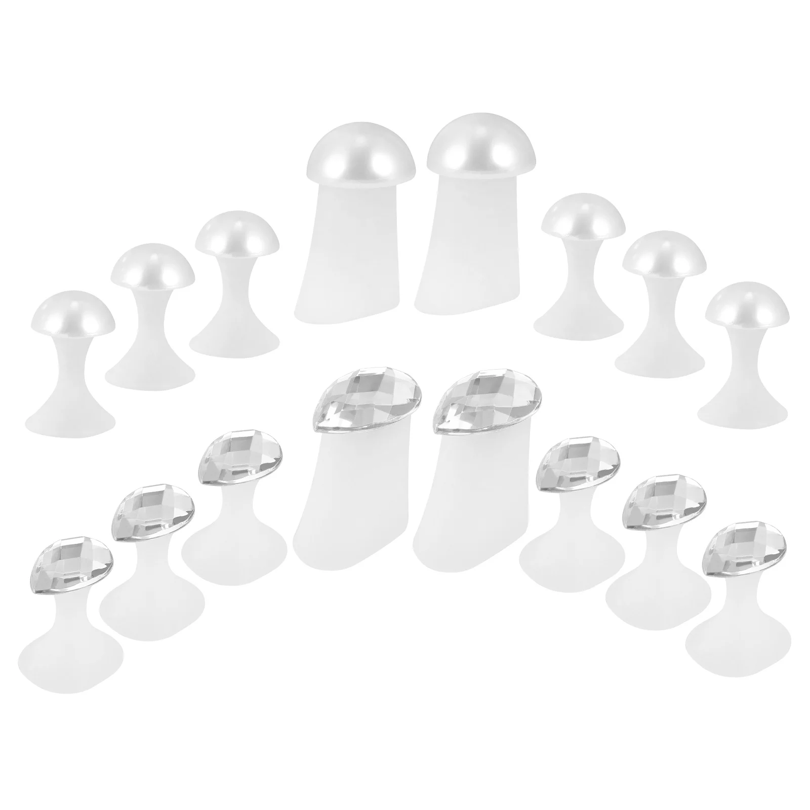 

2 комплекта силиконовых сепараторов для пальцев ног 05 # 07 # Waterdrop Diamond Nail Foot Care Педикюрные инструменты для женщин и мужчин