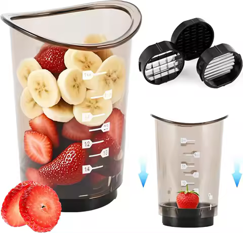 Removable Blade Fruit Slicer Multi Use Kitchen Gadget for Strawberries Bananas Vegetable Cutter Easy Clean Design