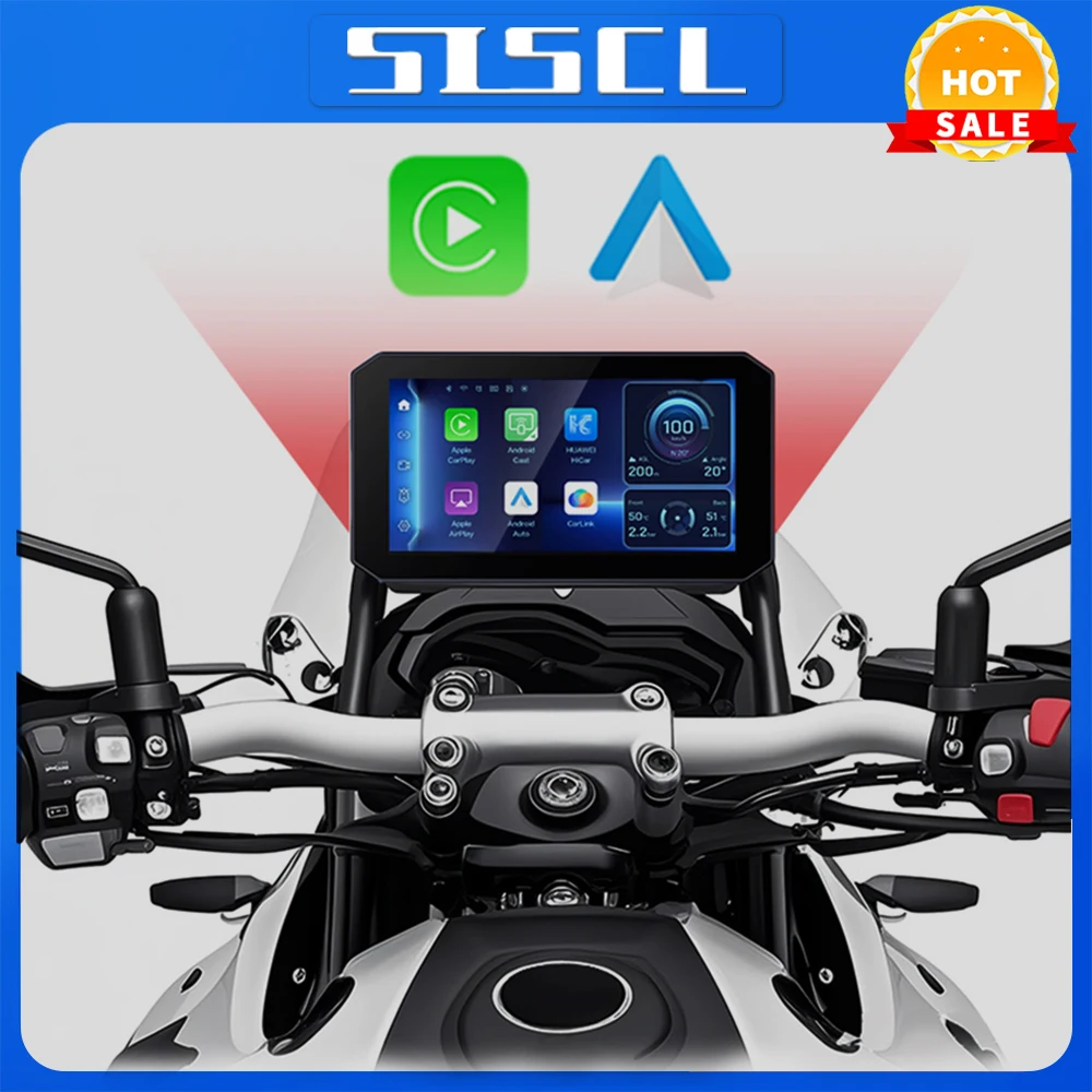 

5/6 inch Carplay Motorcycle DVR Navigation Wireless CarPlay Android Auto Airplay Display Screen Portable Moto Monitor IP67