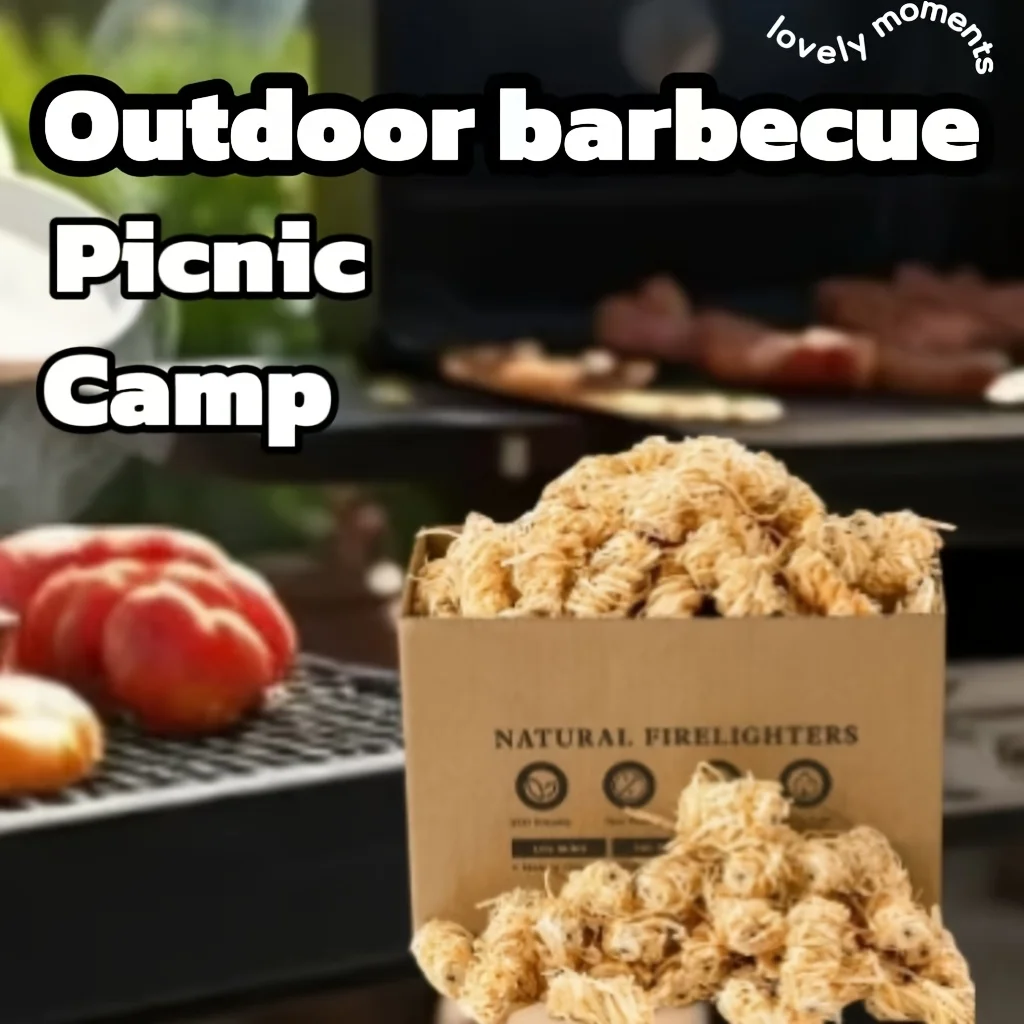 

200 natural igniters - fast-igniting, odorless wood, suitable for barbecues, wood burners, stoves and fireplaces, high-quality,