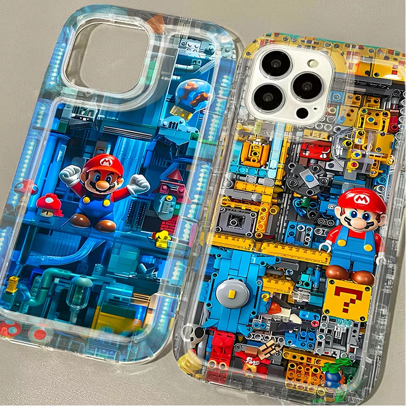 Building Blocks M-Marios Clear Case for Xiaomi 13T 12T 14 13 12 Pro 10 11 Lite 5G NE POCO X6 X5 X4 GT X3 NFC F3 F4 F5 F6 Pro M5S