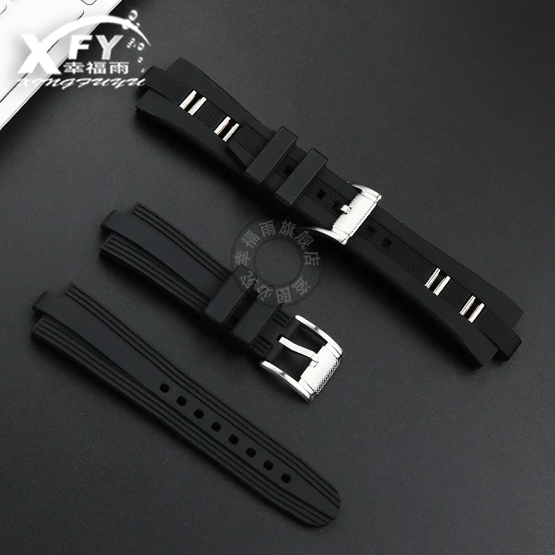 For Bvlgari Bulgari DIAGONO Series Convex Rubber Silicone Watch Strap 22*7mm/22*8mm/26*9mm Men women Watchband Accessories