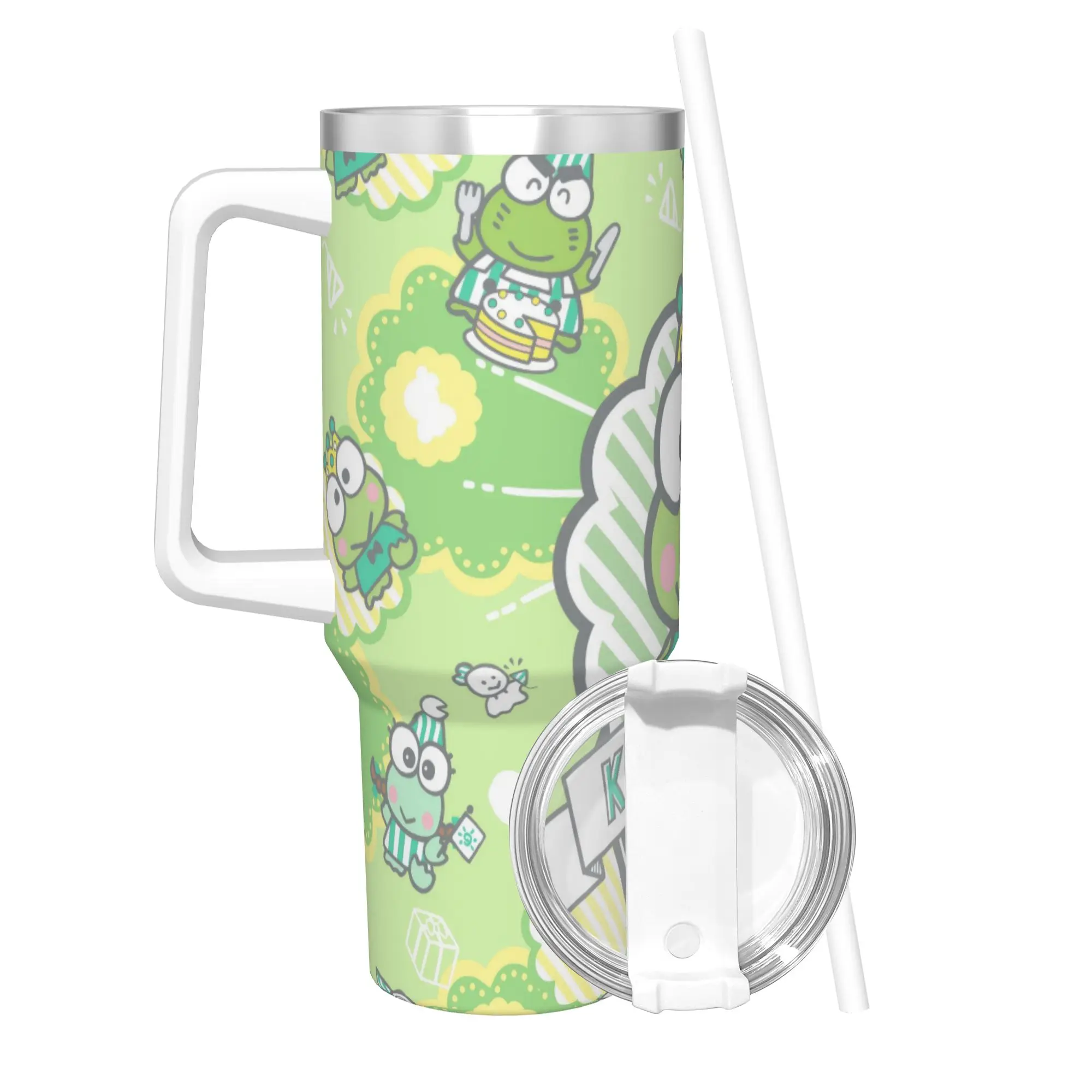 

Стакан из нержавеющей стали, мультяшная жаба Керппи, термочашки, сохранение тепла, кружки для холода и горячей воды, дорожная бутылка для воды